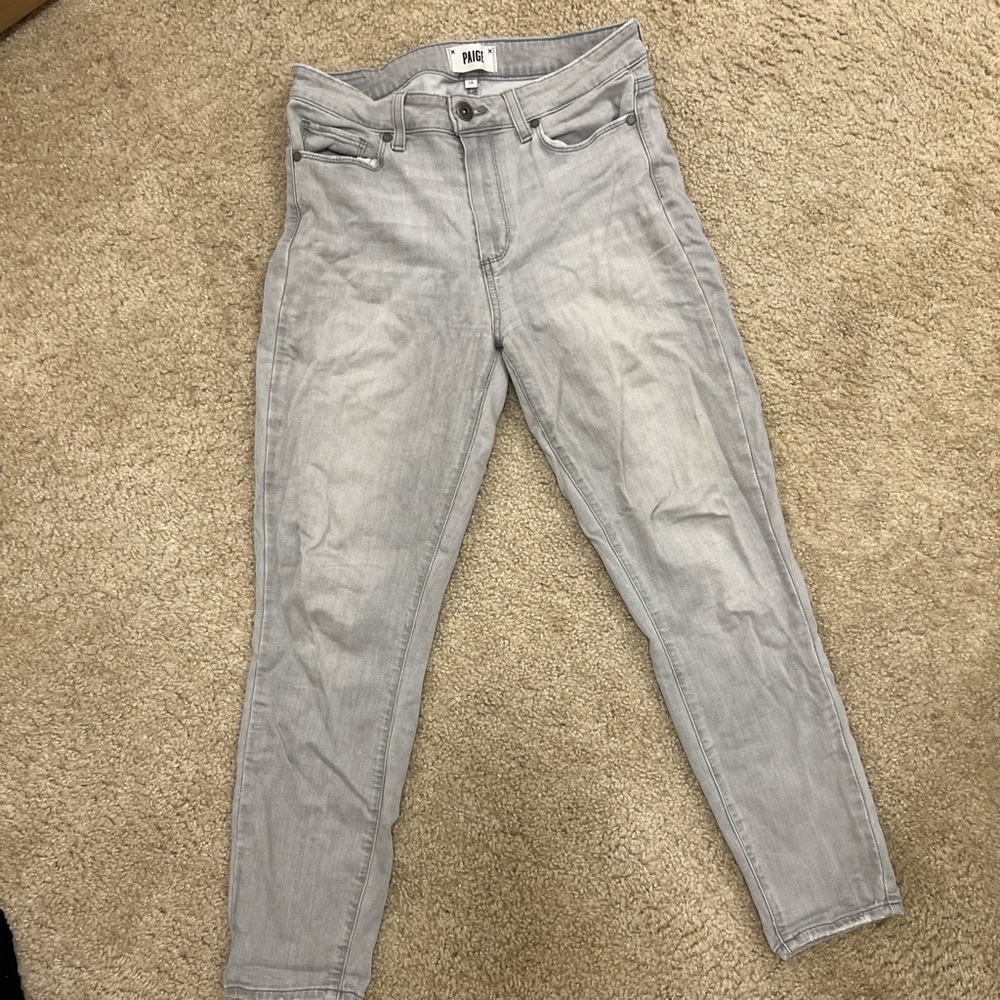Gray Paige Hi-Rise Jeans